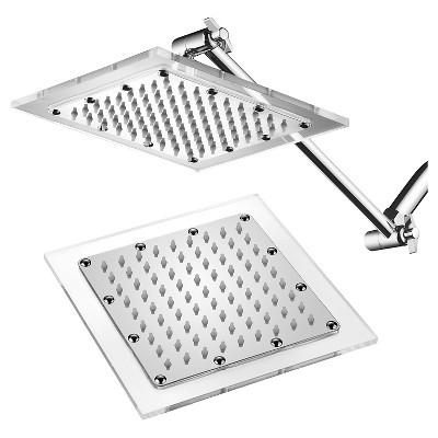 8" Rainfall Showerhead with Arm Stainless Steel - Hotelspa