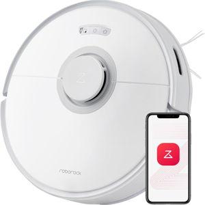 White: roborock Q7 Max Robot Vacuum and Mop Combo, 30-Level Water Flow Control, 4200Pa Suction, PreciSense LiDAR Navigation, No-Go Zone, No-Mop Zone, App & Voice Control, Ideal for Pet Hair