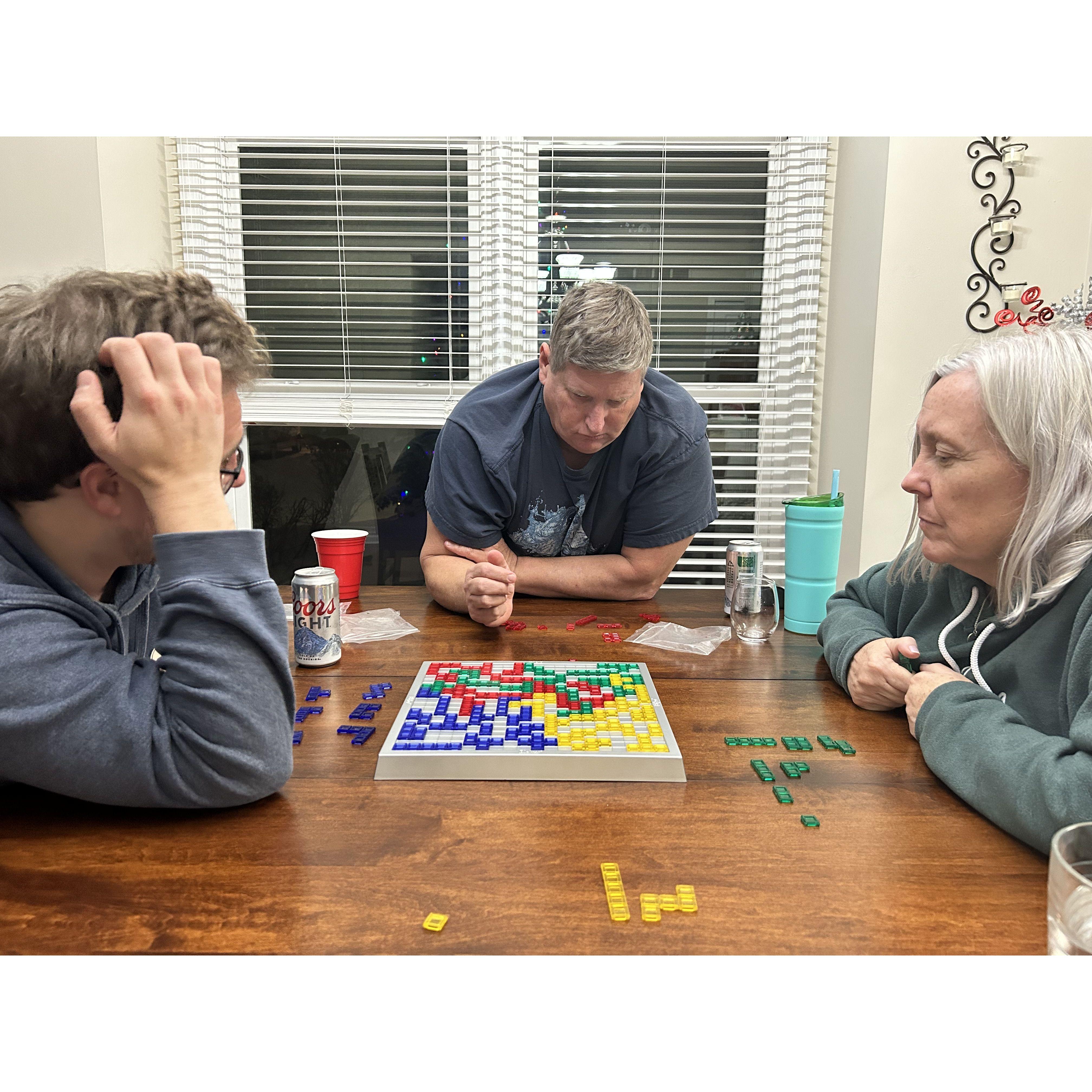 Jay is still trying to figure out how to win at Valo family game night... good thing he has decades to work on it