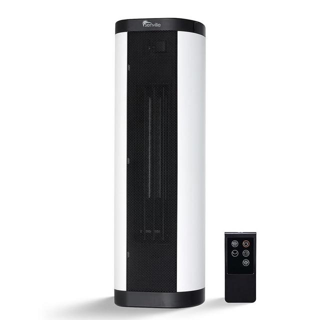 Senville 1500W Space Heater for Indoor Use, Electric, Ceramic, Remote, Digital Thermostat, Overheat Protection, Vertical & Horizontal Operation