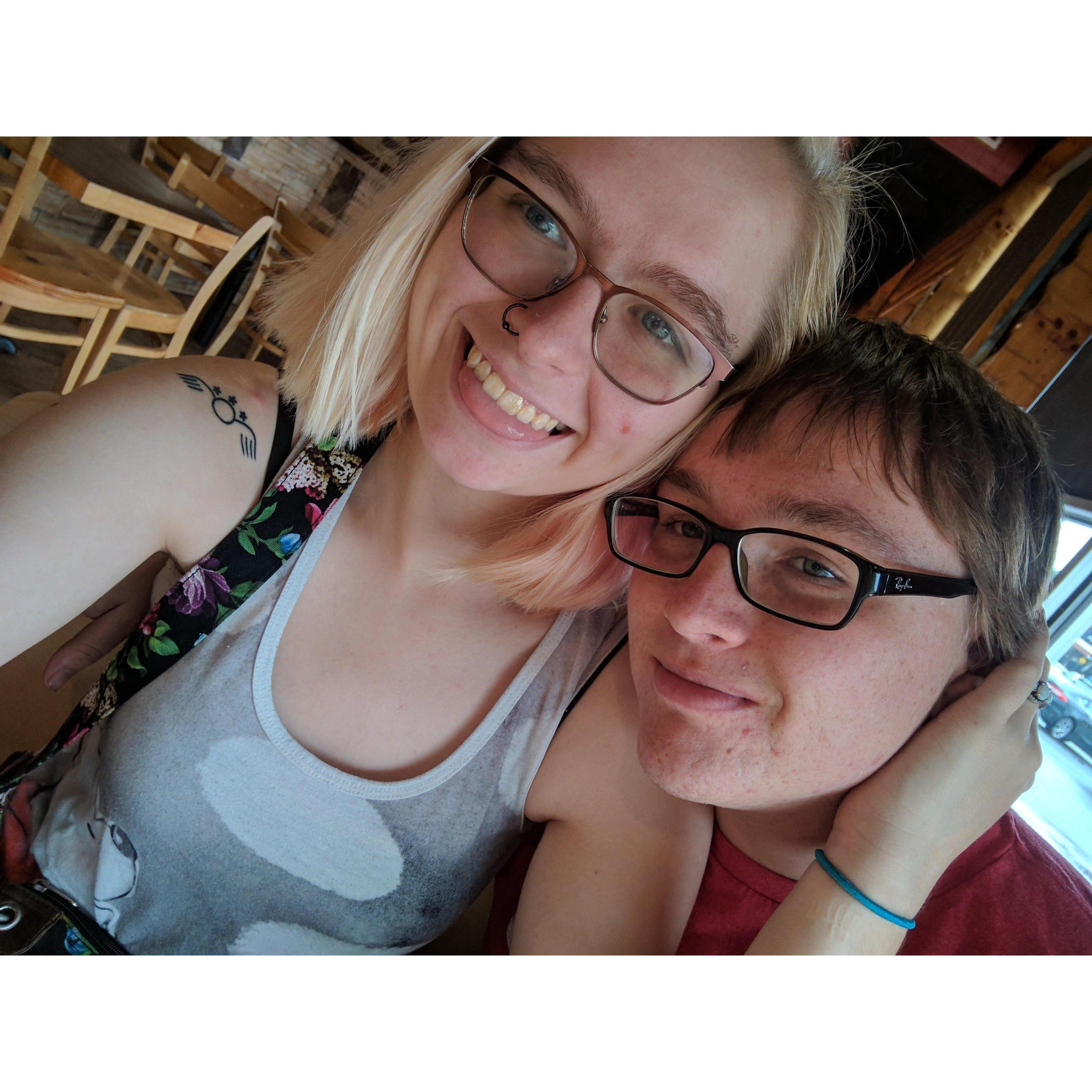 This is a random date photo from the beginning of our relationship.