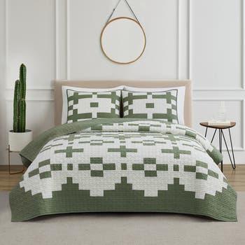 Painted Cove Reversible Quilt & Sham Set