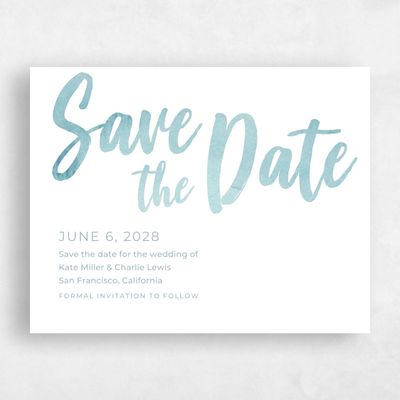 Blue Wedding Save the Date - Waterfront Type