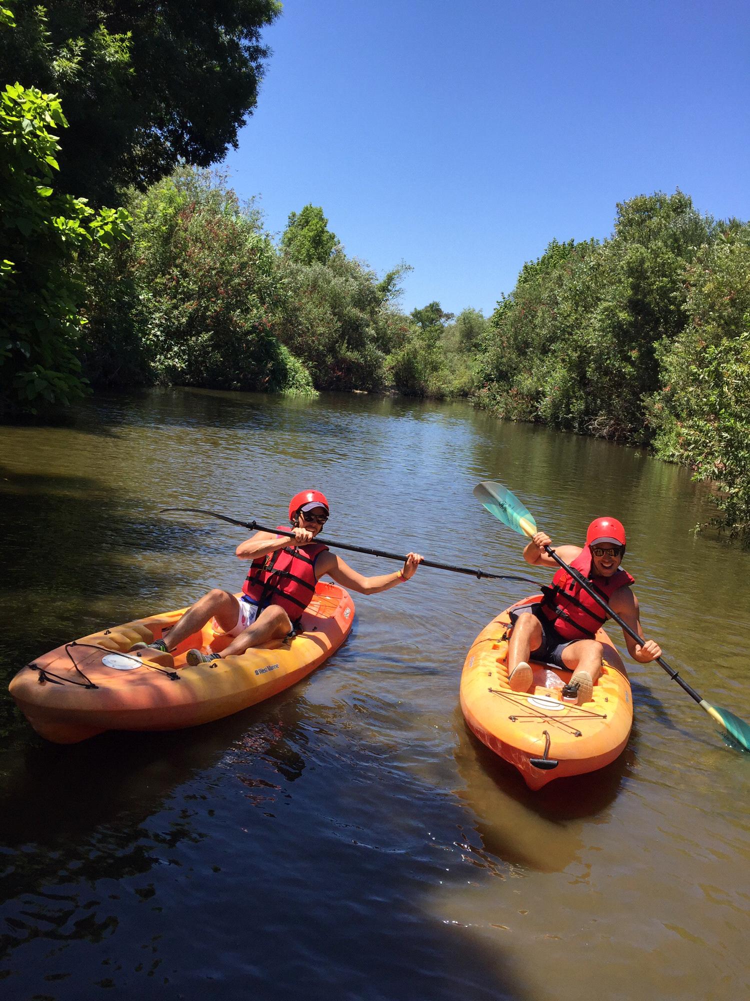 That time Brant tried to dump Aaron out of his kayak on the L.A. River. (Yes, L. A. has a river.)