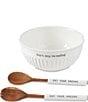 Mud PieDon't Stop Be Leafing Salad Bowl Set