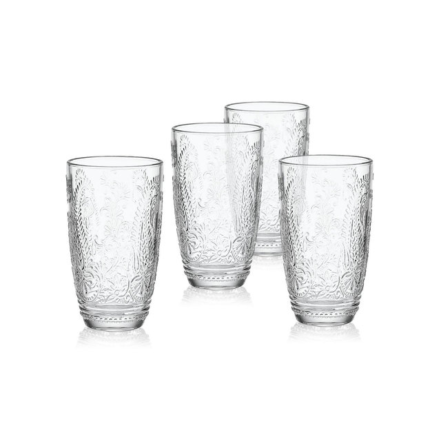 Fitz and Floyd Maddi 15-oz Highball Glasses 4-Piece Set