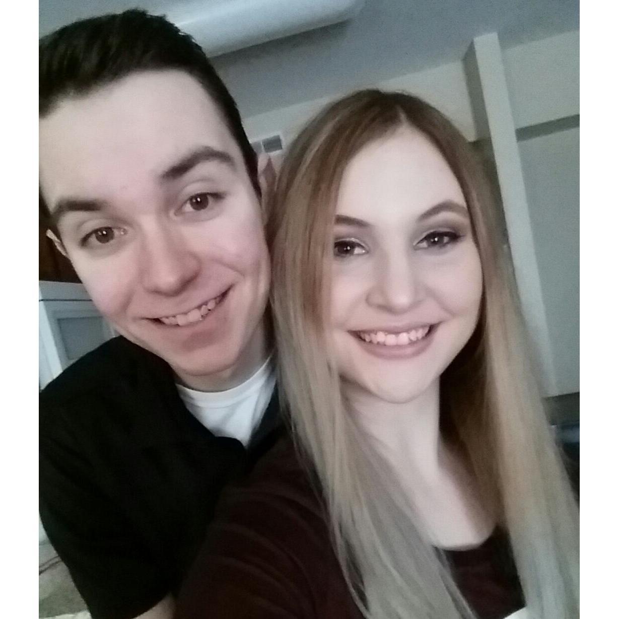 When we were living in Meridian and both working at Fred Meyer together.