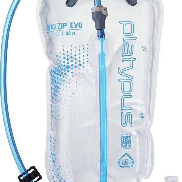 Platypus Big Zip Water Reservoir for Hydration Backpacks, 3-Liter, EVO with Fast Flow Valve
