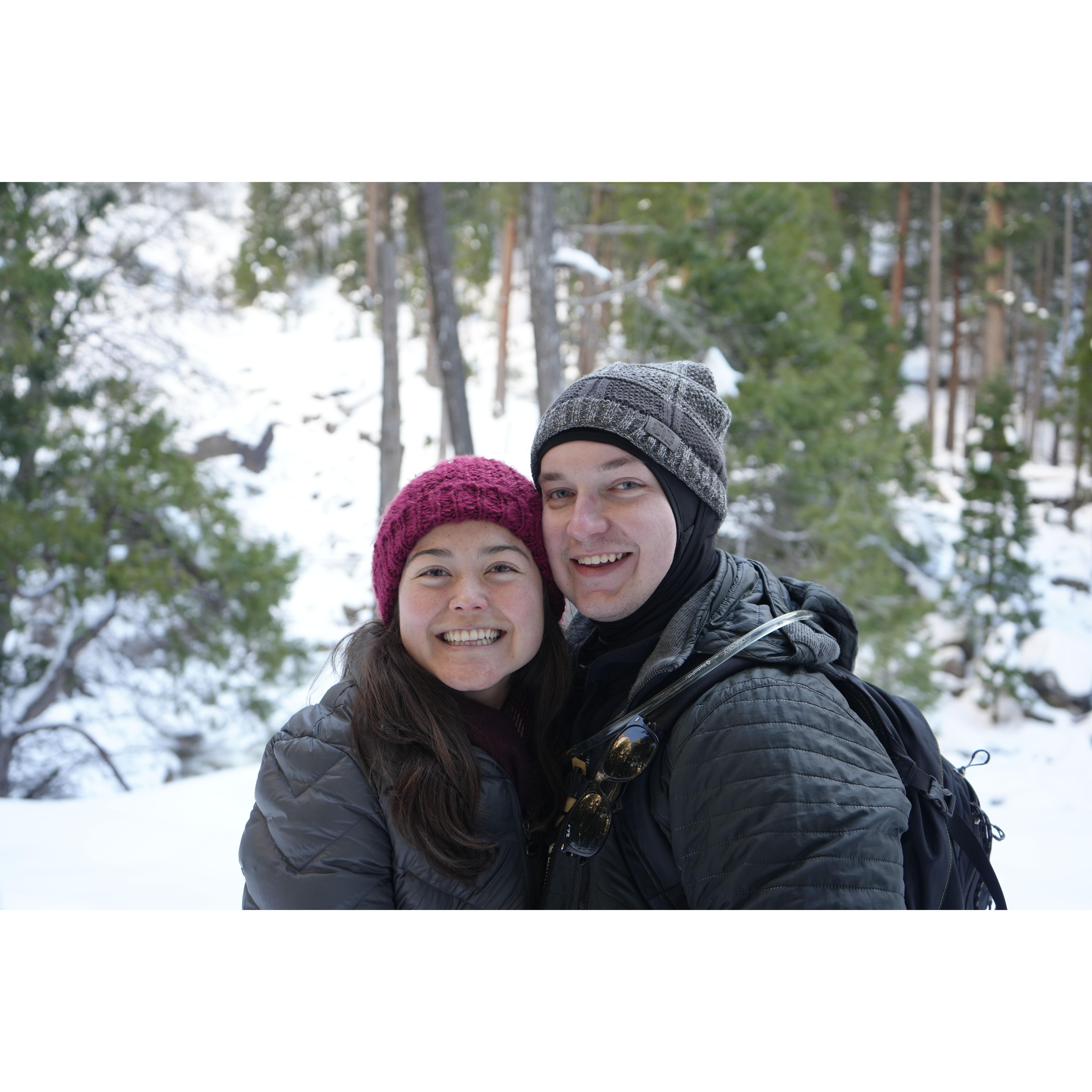 Hiking in Yosemite in January with Natalie and Chloe