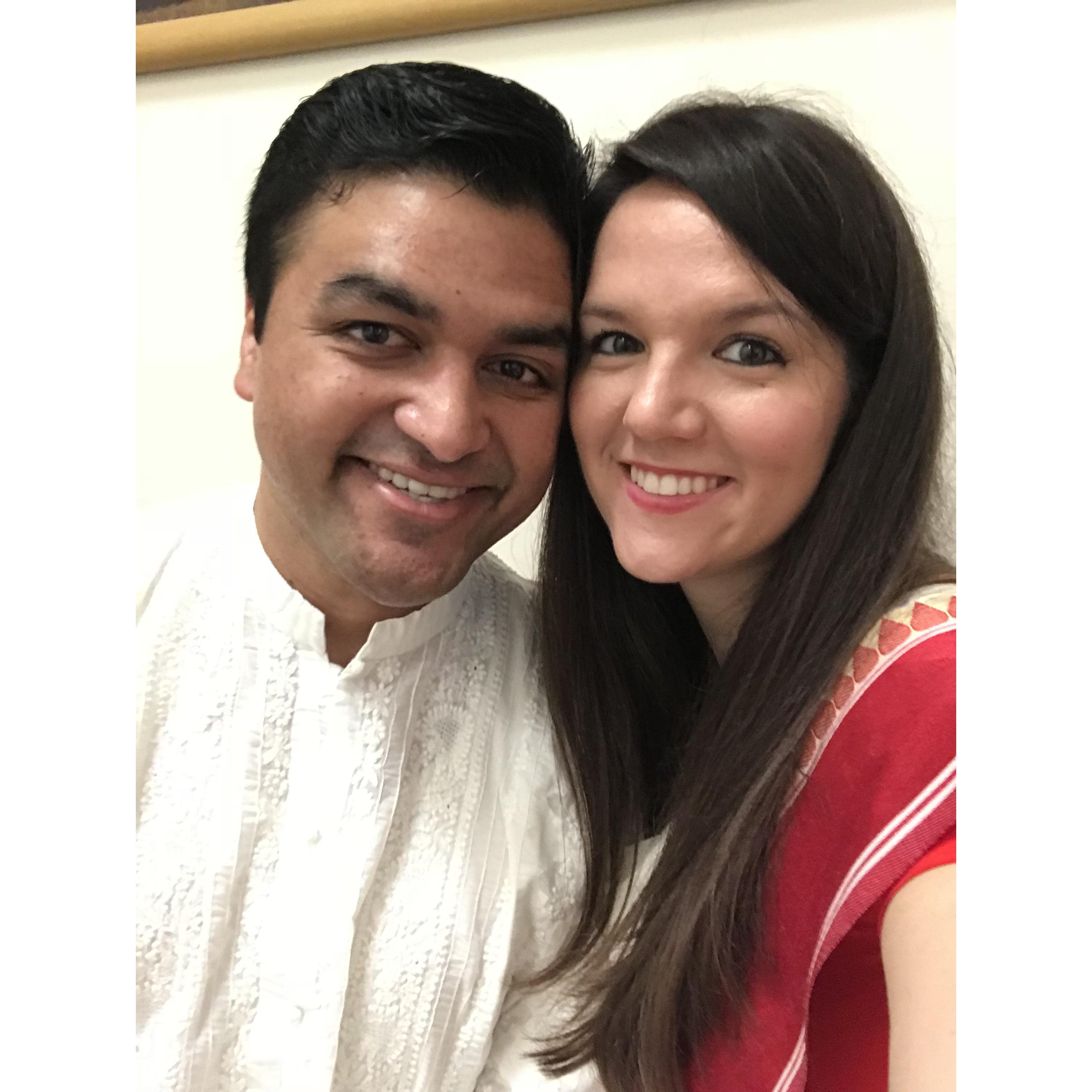 Enjoying Aaron's sister Rumela and brother-in-law's Sam's wedding festivities in India this past January