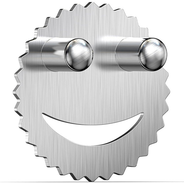 Stainless Steel Scrubber Smiley Face Dish Sponge Holder, Silver Sink Caddy Organizer Storage with Suction Cup for Kitchen, Rv Apartment Kitchen Accessories Decor