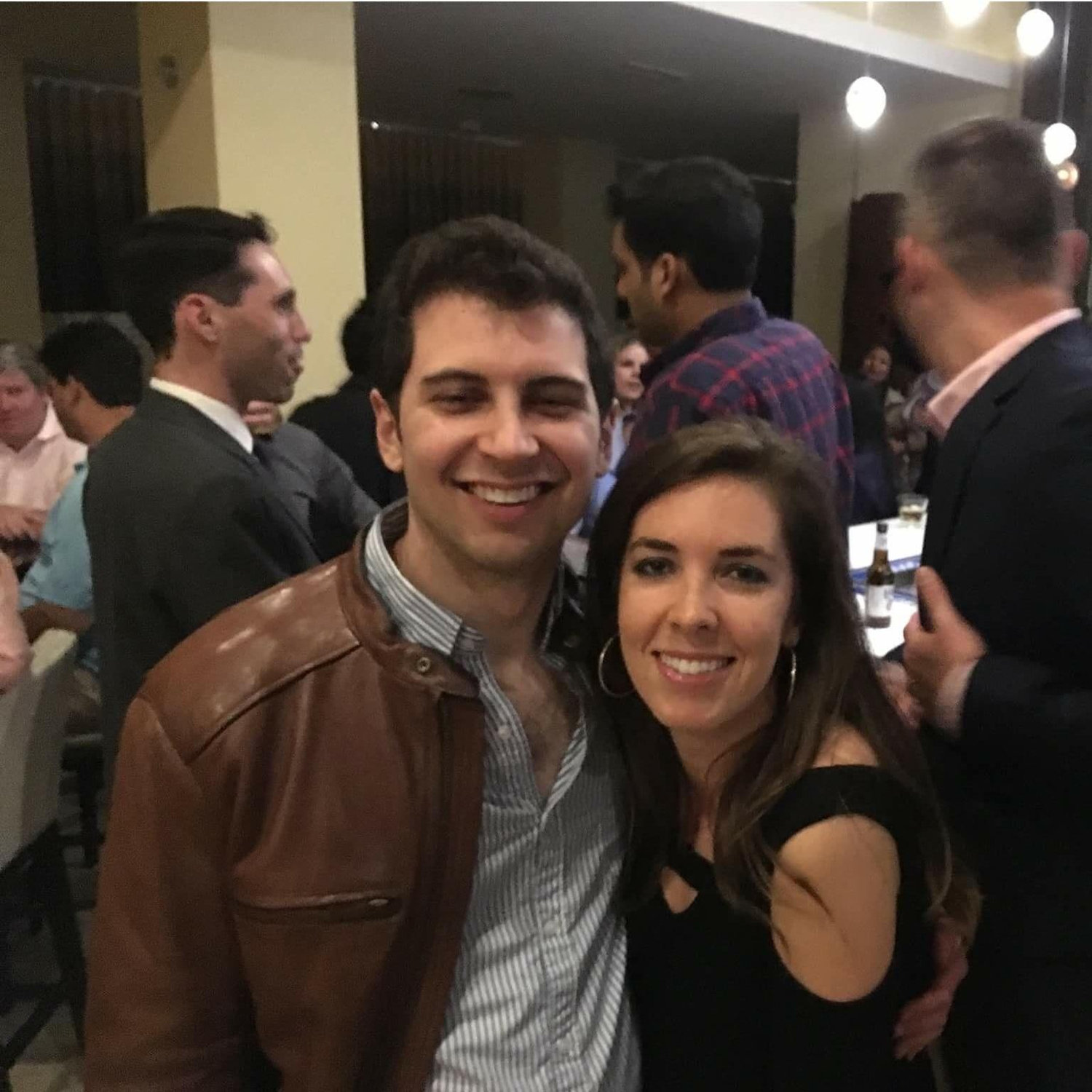 Our first-ever picture together! Taken the night before Caitlin and Jacob's wedding. (April 7, 2017)