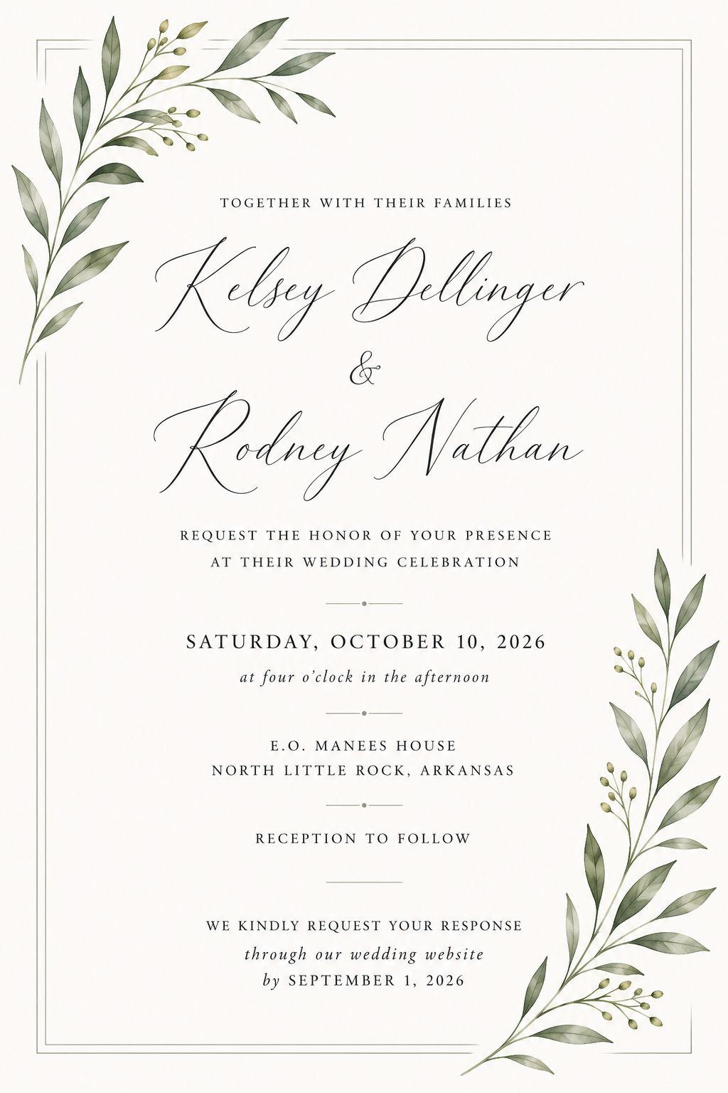The Wedding Website of Kelsey Dellinger and Rodney Nathan