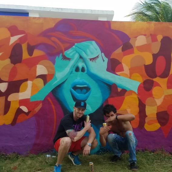 Mural painted by Jacob and Jean-Pierre. Puerto Ricco, March 2016