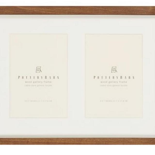 PB Wood Gallery Frame, 2-Openings Rustic Wood Wall Frame