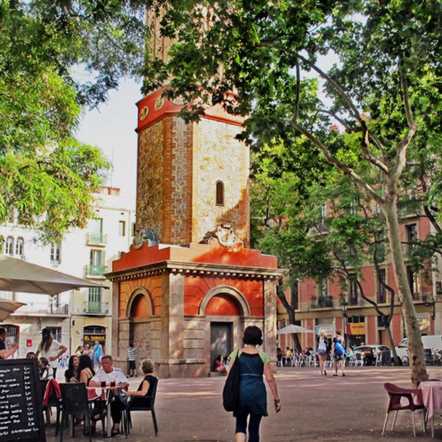 Dinner in a Plaza in Barcelona