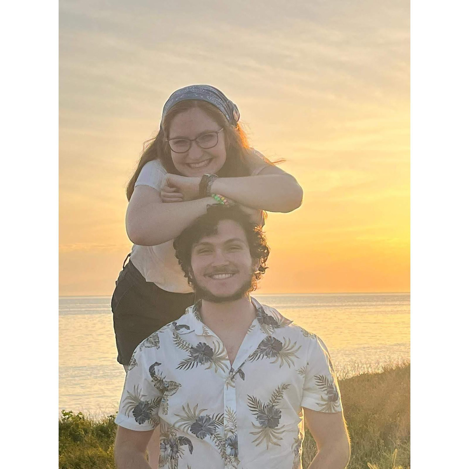 (April 2023) This picture was taken in Greece, which was where we had our first kiss!