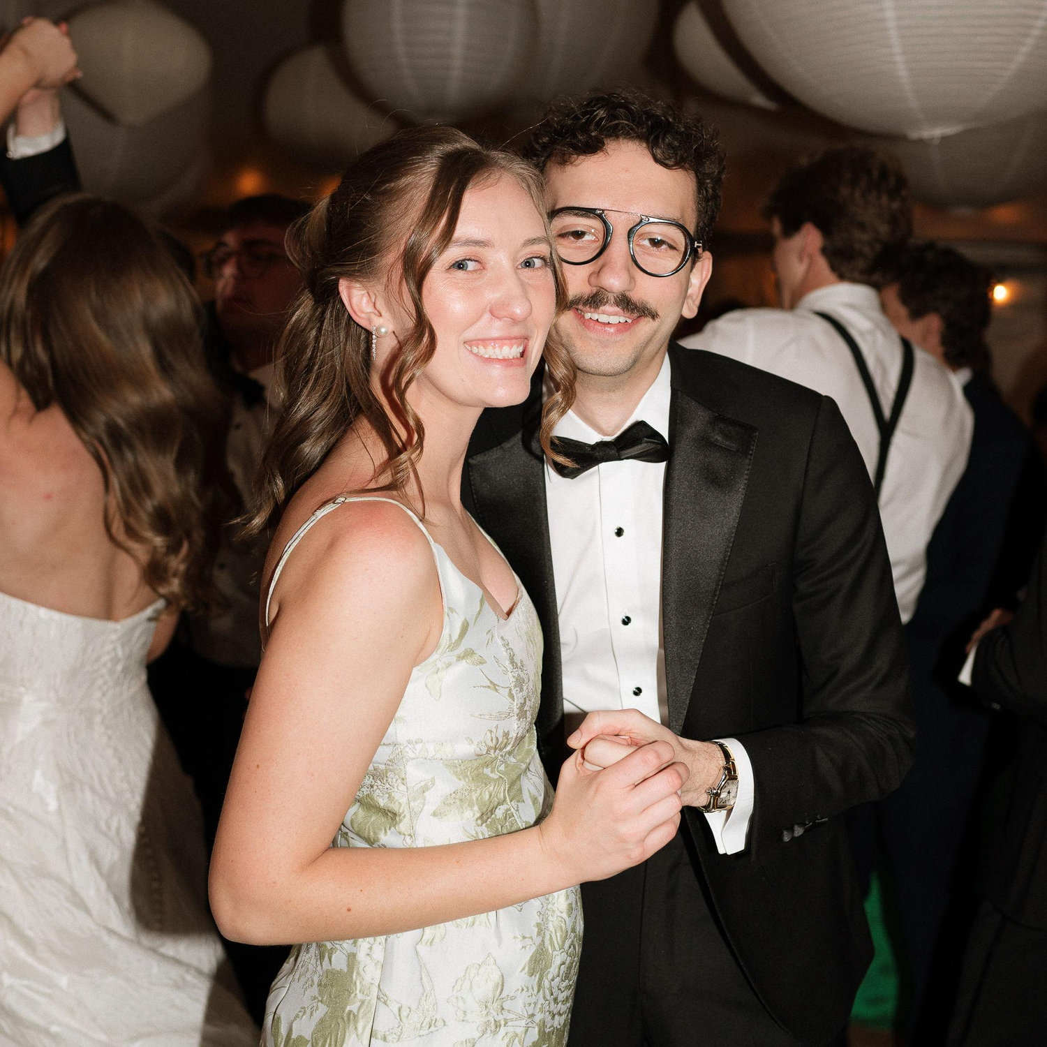 On the dance floor at Eva and Bennett's wedding in March!