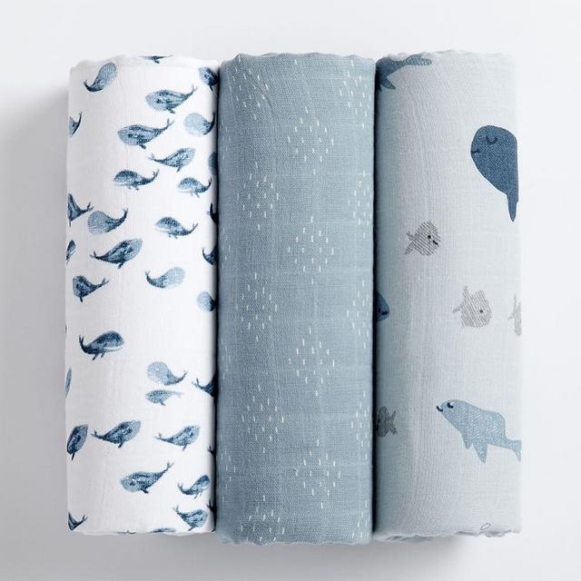Jack Nautical Swaddle Set Of 3, Swaddle Set, Blue Multi