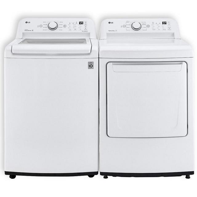 LG Coldwash Agitator Top Load White Washer & Dryer Set
