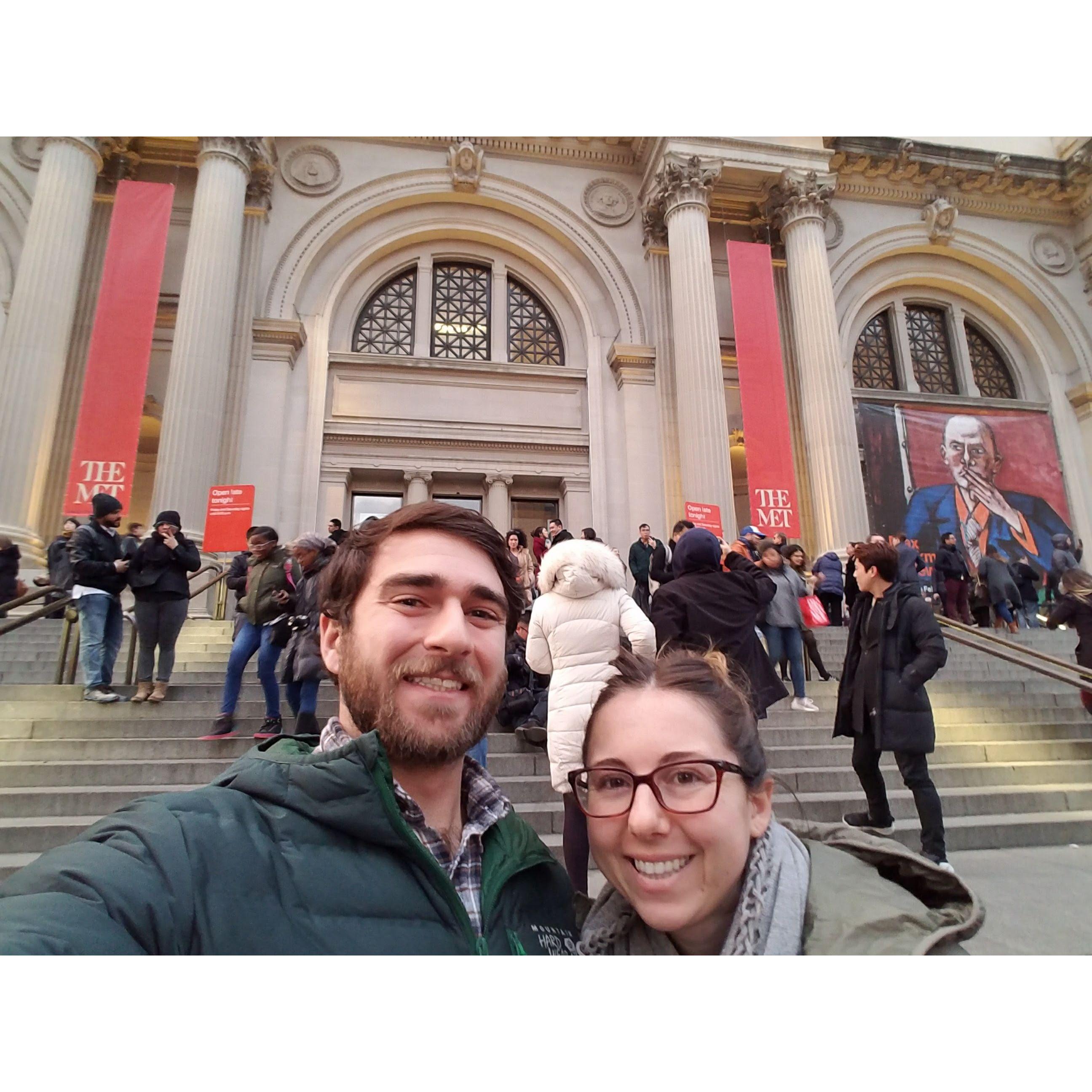 Mitch visits Mac during PA school. The Met in NYC in 2016