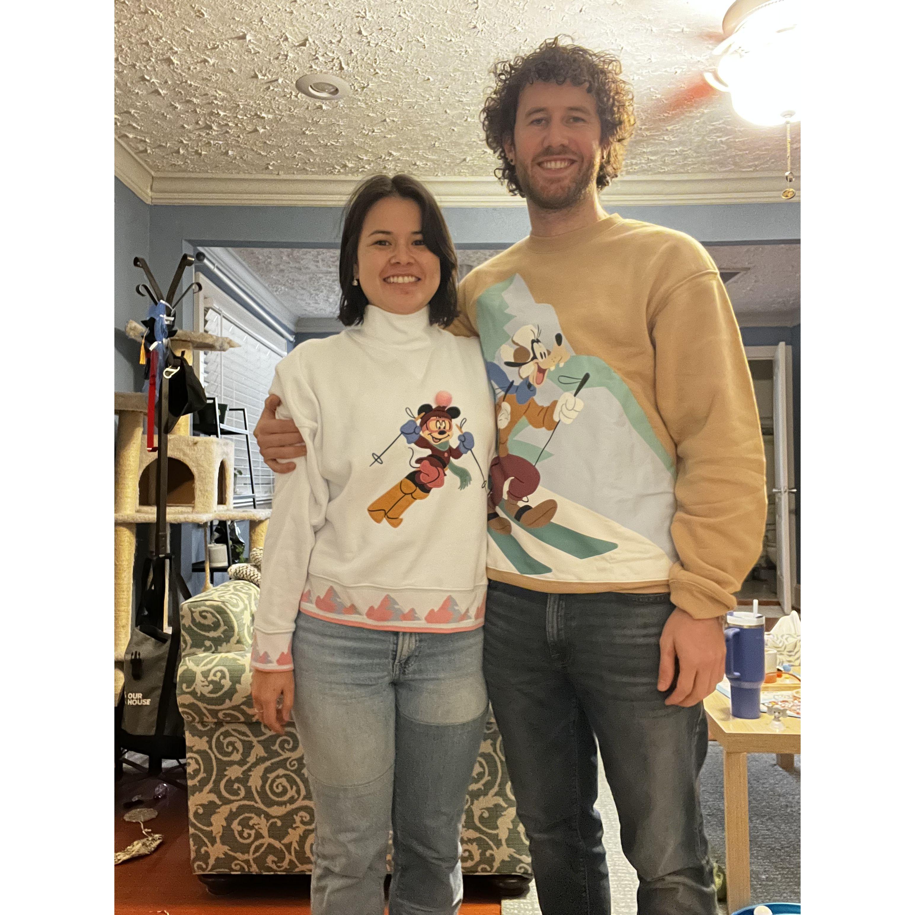 Disney sweaters for skiing in Idaho