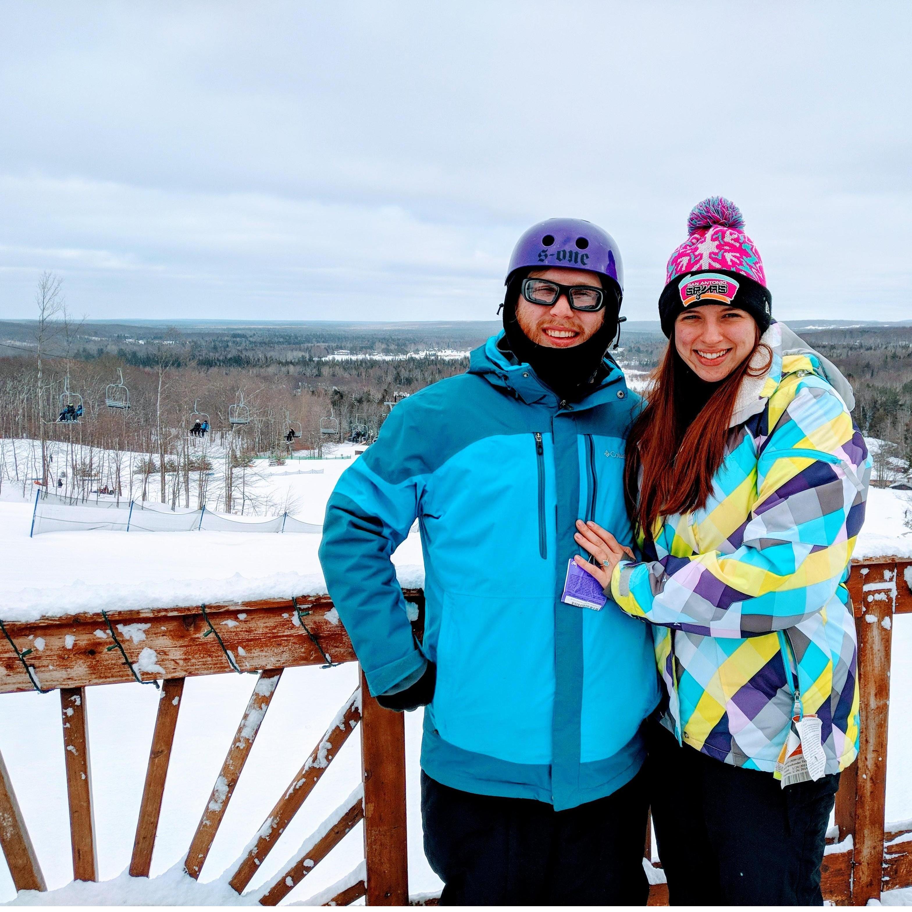 First ski trip, I prefer a half day then warm drinks and he prefers sun up to sun down.