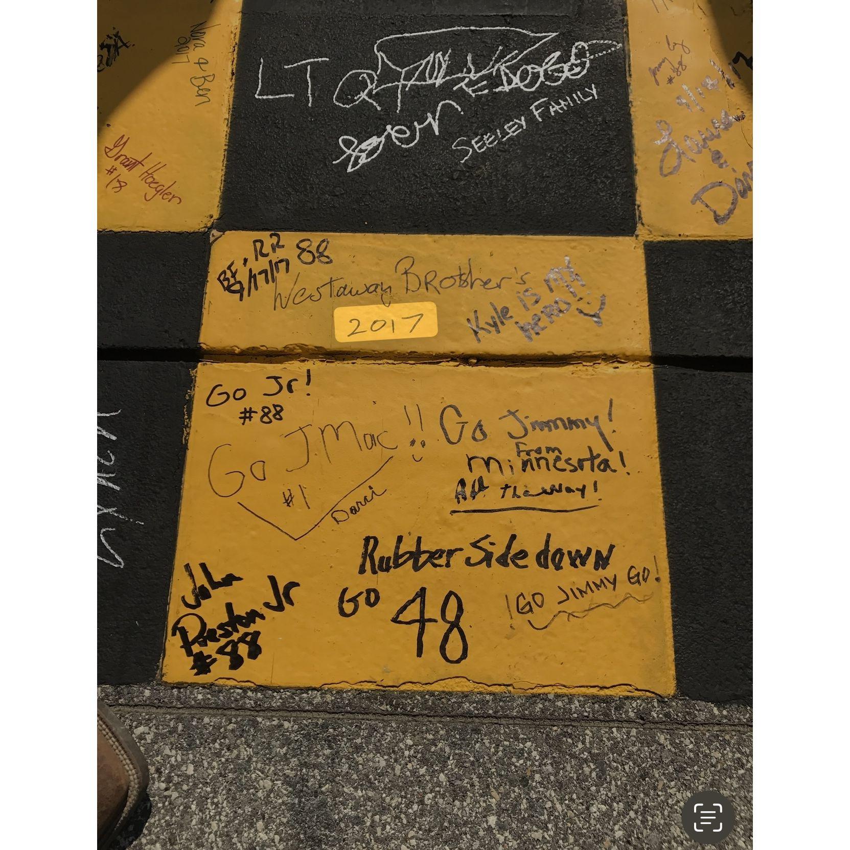 We signed the finish line!!