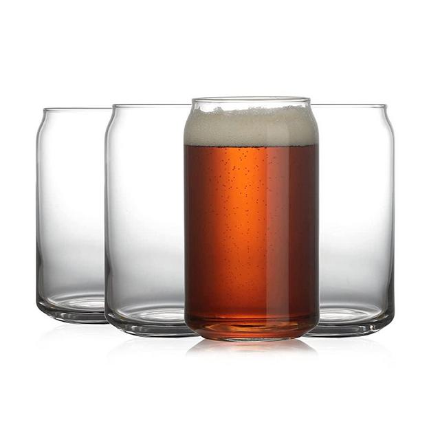 Modvera Can Shaped Beer Glasses, Soda Coffee Can Shaped Glasses-16oz-4 Pack