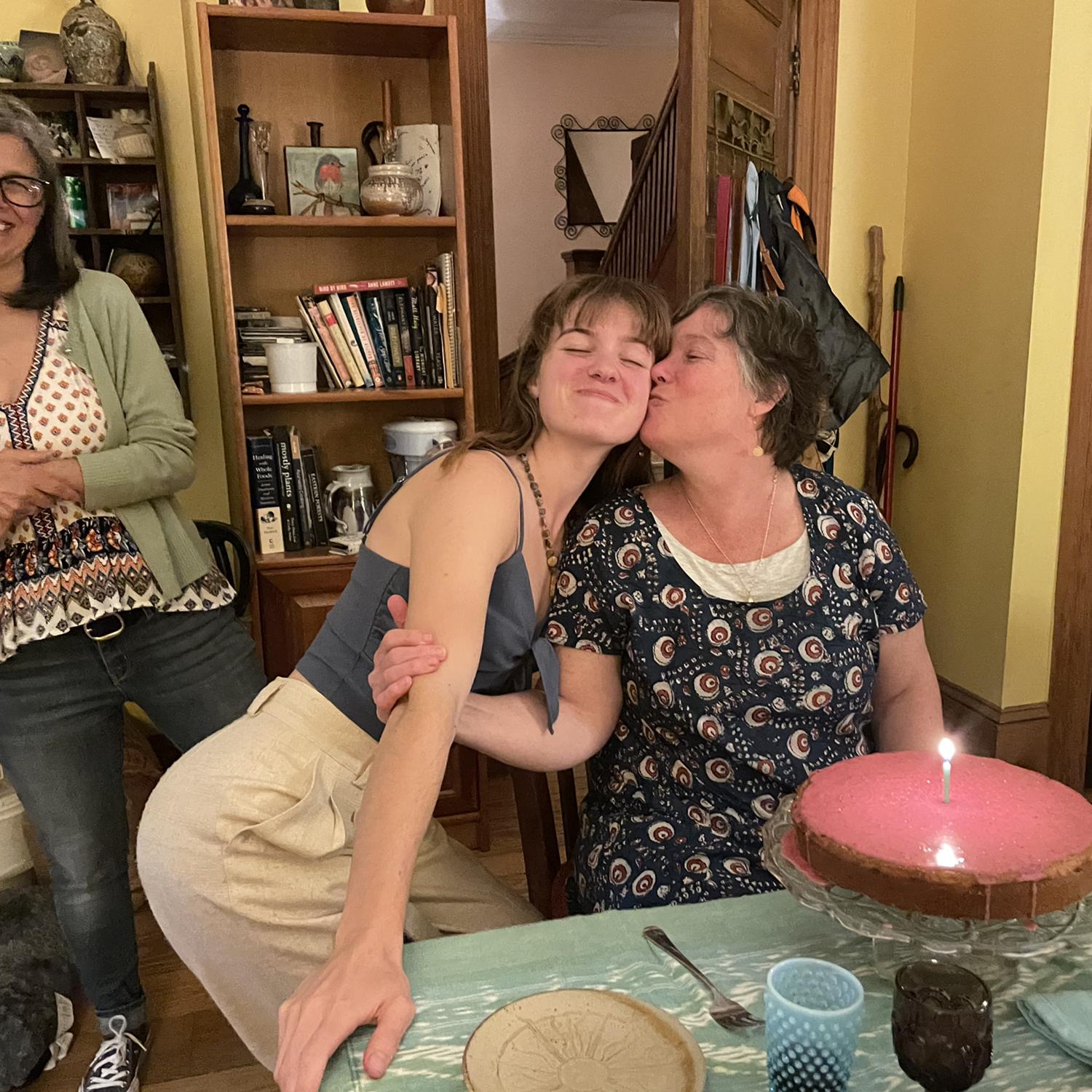 (Mama) Martha Nelson’s birthday party with a blood orange cardamom cake made by Lucille.