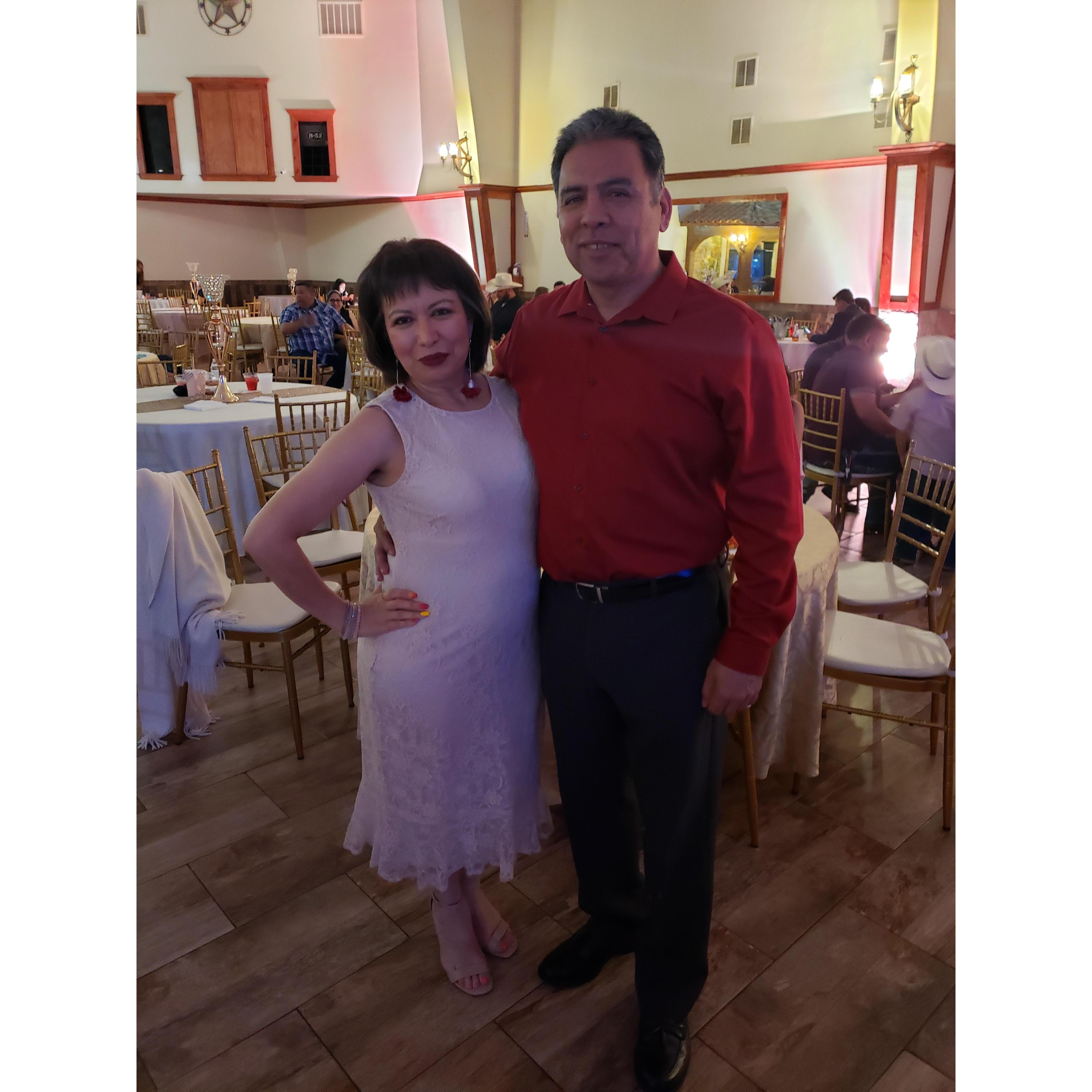 At a former student's wedding