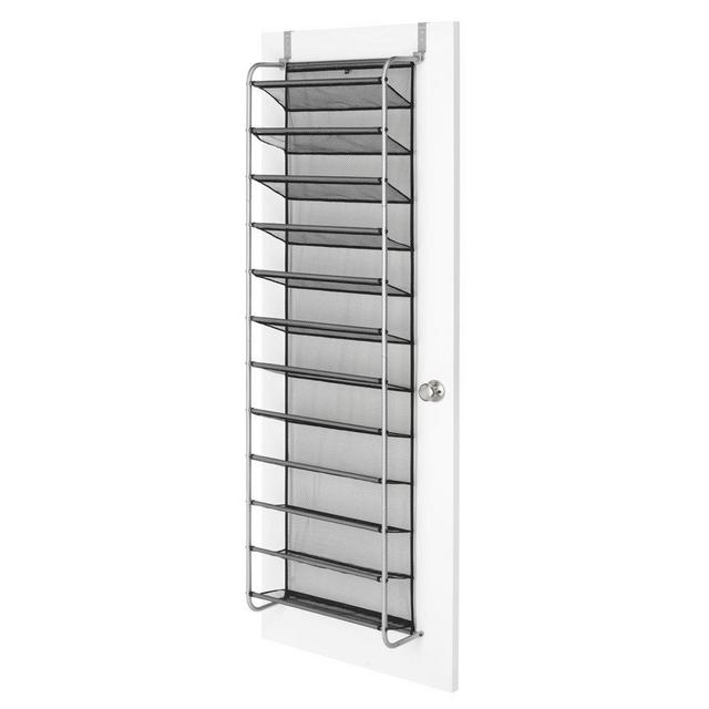Mainstays 36-Pair Over-the-Door Shoe Rack - Metal/Mesh