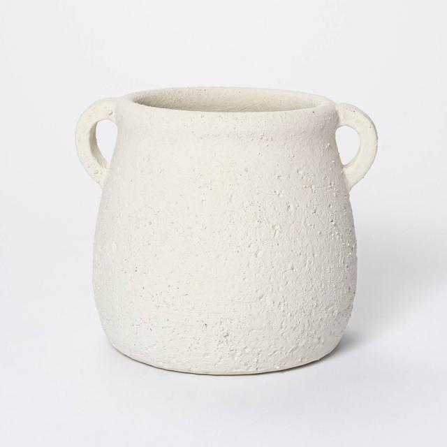 7" x 7.5" Rustic Weathered Planter White - Threshold™ designed with Studio McGee