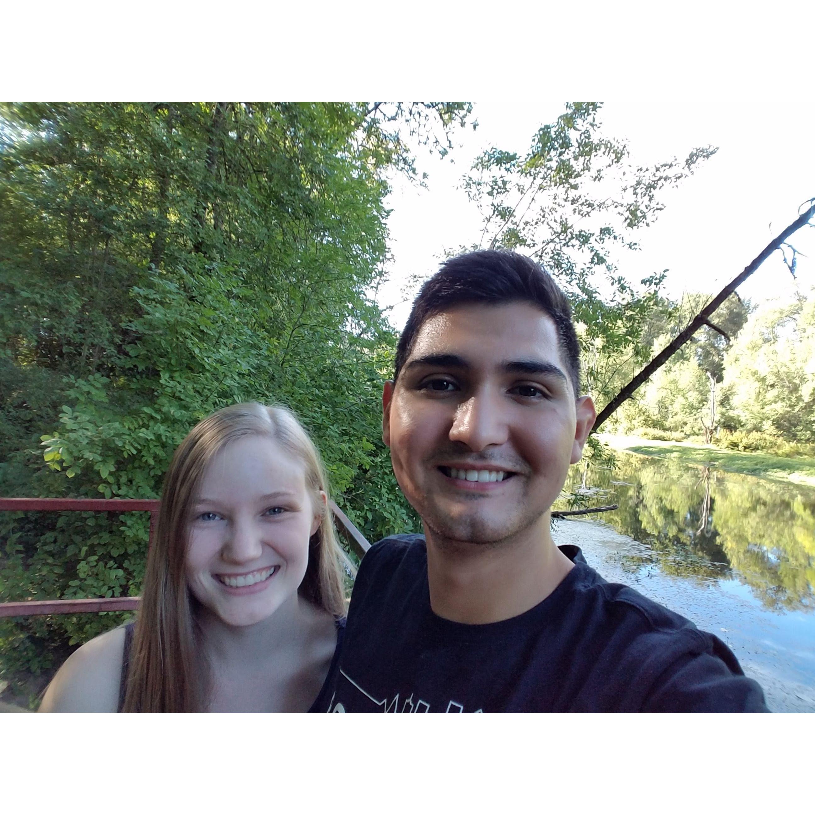 Revisiting where we officially started dating, three years later. July, 2016.