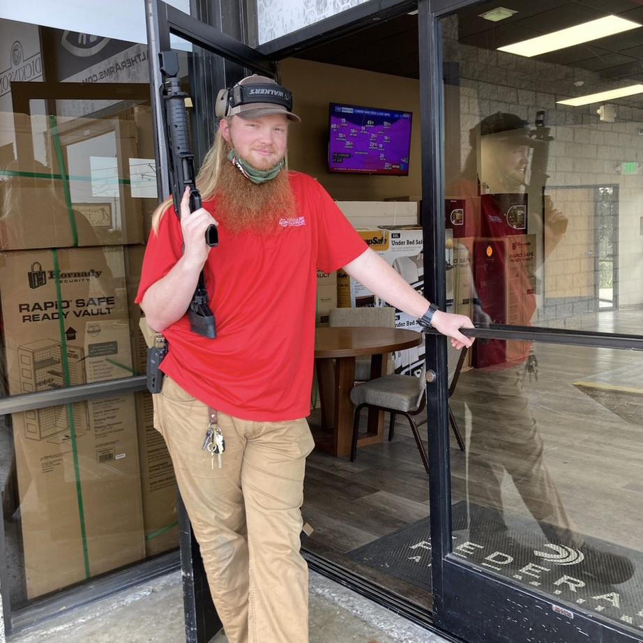 After spending most of their lives in the same 20 mile radius… the couple finally met when they were 25 at a gun range where Tyler was a firearms instructor!