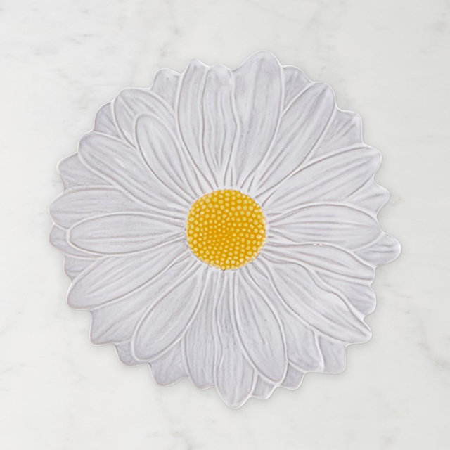 Bordallo Pinheiro Maria Flor Daisy Plate Dessert Plates, Set of 4