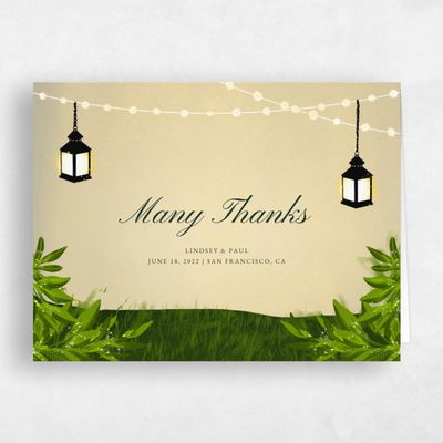 Beige Wedding Thank You - Marietta Classic