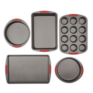 Juego de 5 moldes antiadherentes Mega Grip para hornear