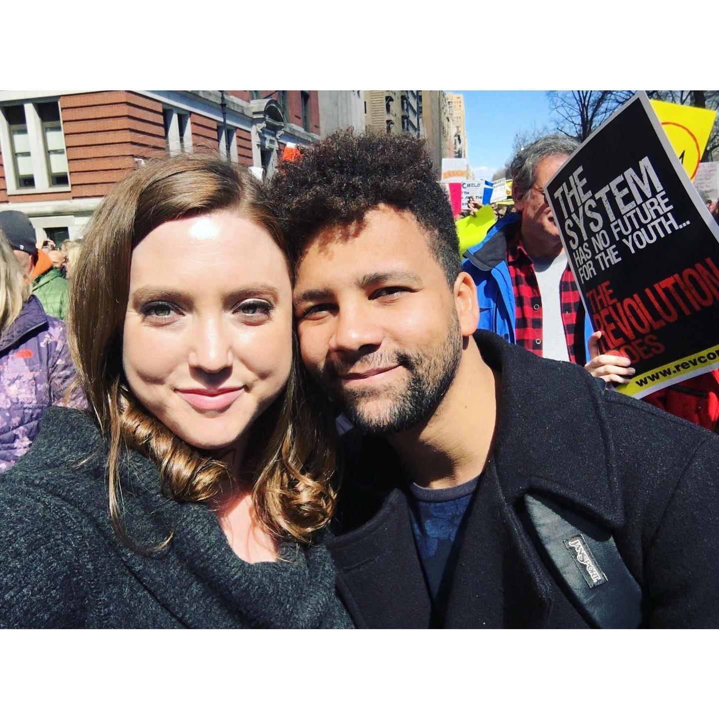 First selfie together at March for Our Lives