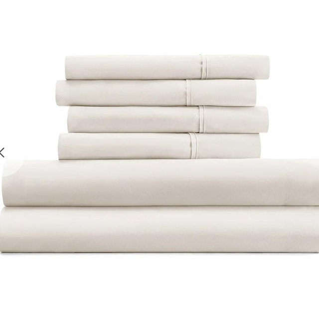King Size Ultra Soft 6-Piece Sheet Set – Wrinkle Resistant & Hypoallergenic | Linens and Hutch