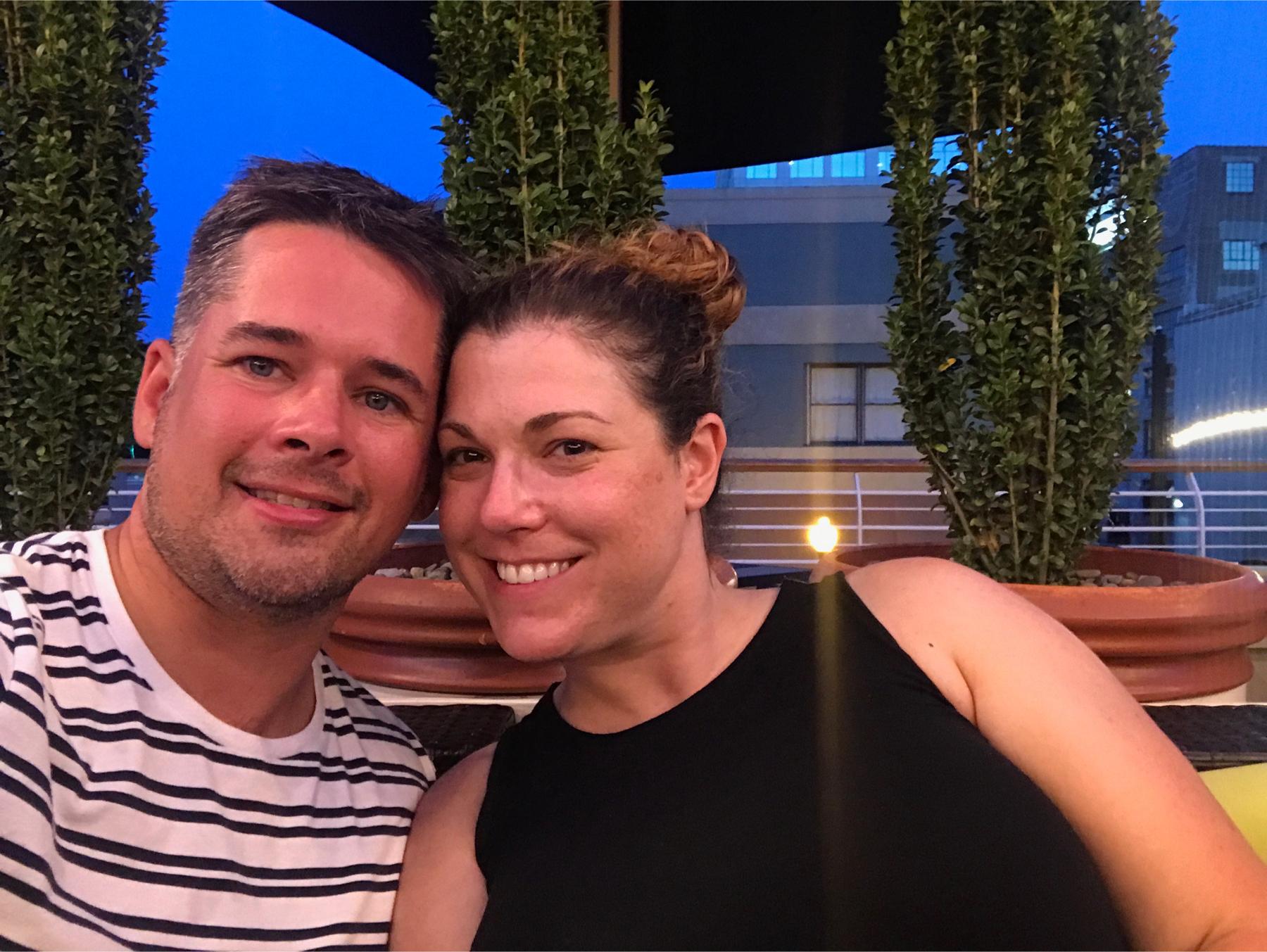Our first day trip together to Virginia Beach. We took an impromptu stop in Norfolk and found this amazing rooftop bar.