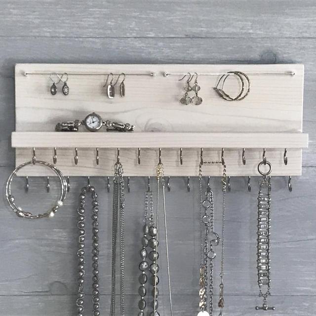 White Stained Jewelry Organizer