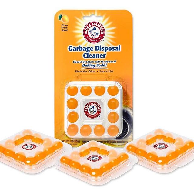 Arm & Hammer 48-Count Sink Garbage Disposal Cleaner, Freshener & Deodorizer Capsules Citrus Scent, with Power of Baking Soda
