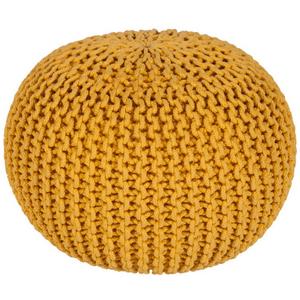Pouf-Cabled Sunflower