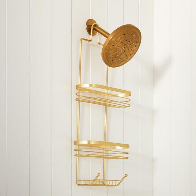 Eldred Shower Caddy, Antique Brass