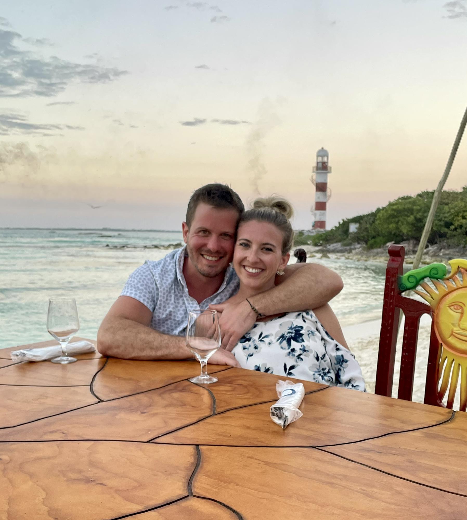 Dinner on the beach in Cancun