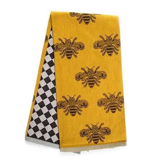 MACKENZIE-CHILDS Cotton Dish Towel, Cute Decorative Kitchen Dish Towel for Cleaning and Home Decor, Queen Bee Woven