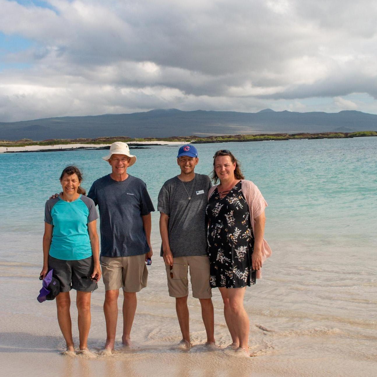 Us in the Galapagos with Bob and Lil