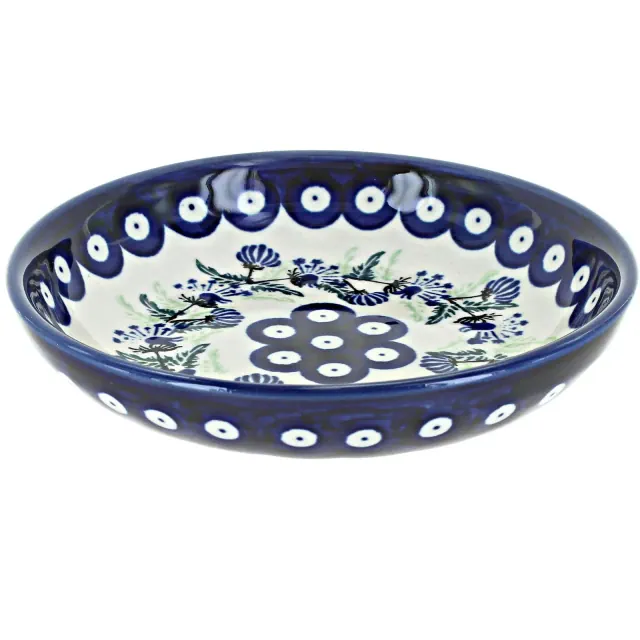 Blue Rose Polish Pottery Sweet Annie Large Shallow Dish