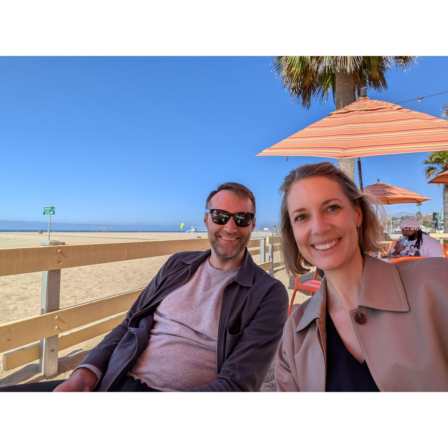 Checking out the Pacific on vacation